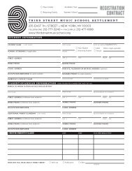 REGISTRATION CONTRACT - Third Street Music School Settlement