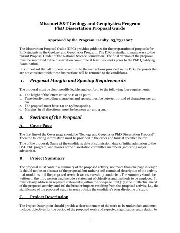 PhD Dissertation Proposal Guide - Seismological Research At ...
