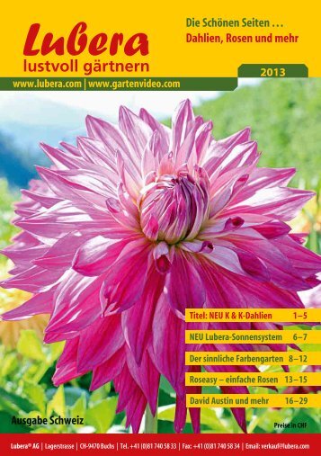 Lubera Katalog Rosen und BlÃ¼tenstrÃ¤ucher 2013