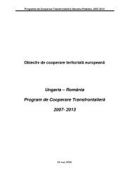 Ungaria – România Program de Cooperare ... - Infocooperare
