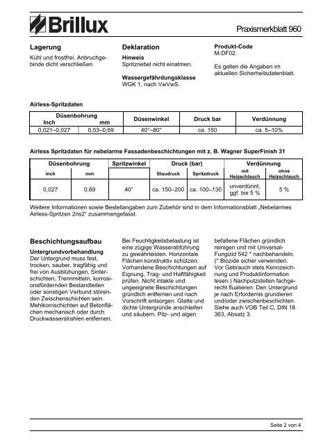 Mattosil Fassadenfarbe 960 - Brillux