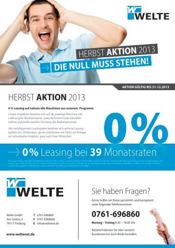 0% Leasing - Herbst Aktion 2013 - Flyer als PDF - Welte GmbH