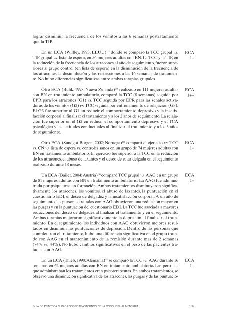 GPC sobre Trastornos de Conducta Alimentaria (TCA)