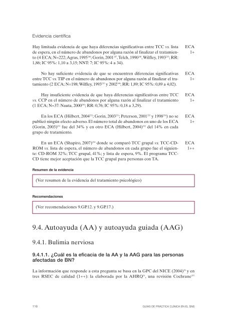 GPC sobre Trastornos de Conducta Alimentaria (TCA)