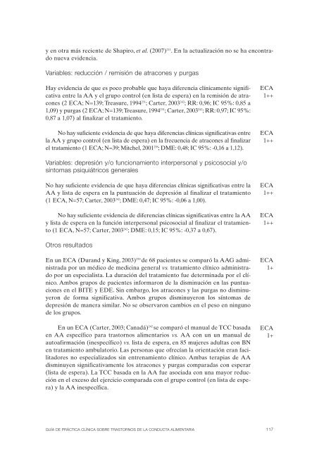 GPC sobre Trastornos de Conducta Alimentaria (TCA)