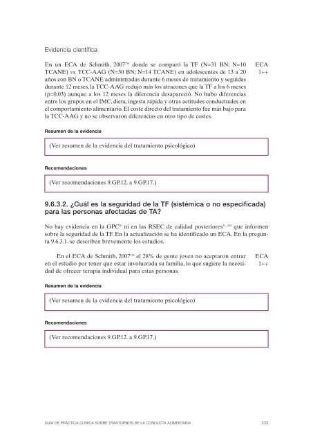 GPC sobre Trastornos de Conducta Alimentaria (TCA)