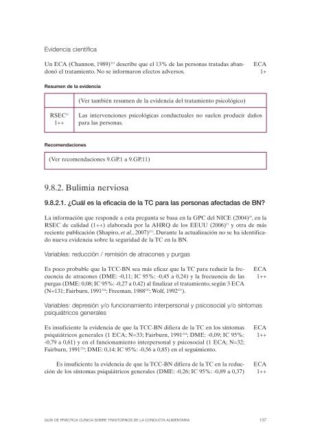 GPC sobre Trastornos de Conducta Alimentaria (TCA)