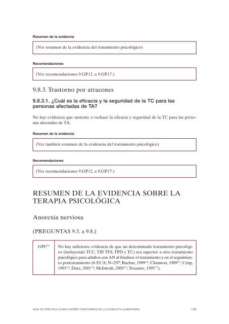 GPC sobre Trastornos de Conducta Alimentaria (TCA)