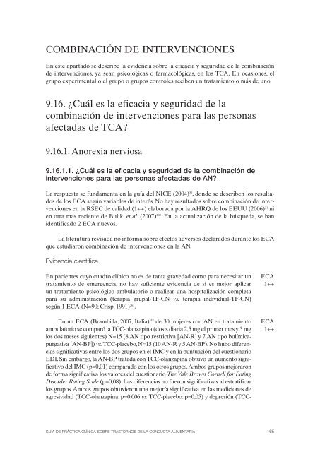 GPC sobre Trastornos de Conducta Alimentaria (TCA)