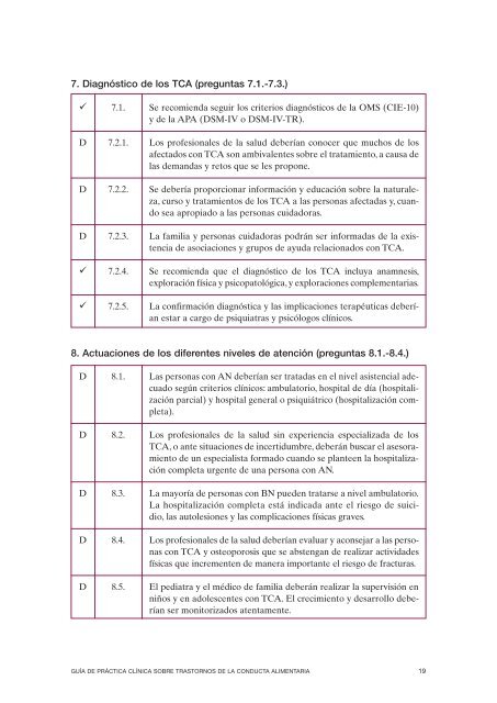 GPC sobre Trastornos de Conducta Alimentaria (TCA)