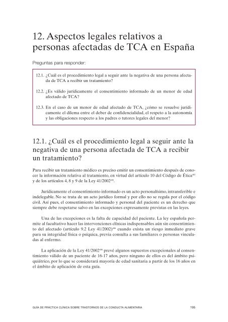 GPC sobre Trastornos de Conducta Alimentaria (TCA)