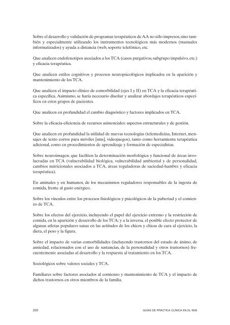 GPC sobre Trastornos de Conducta Alimentaria (TCA)