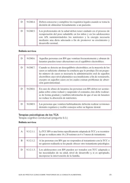 GPC sobre Trastornos de Conducta Alimentaria (TCA)