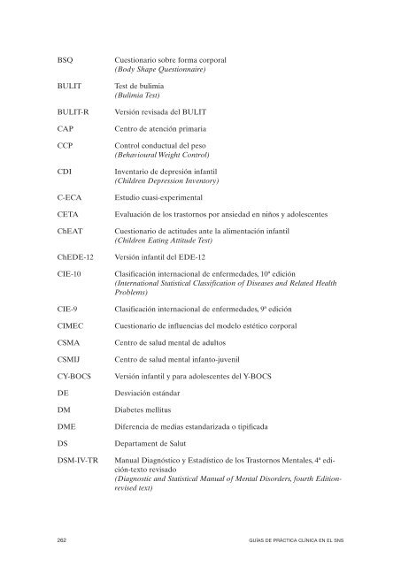 GPC sobre Trastornos de Conducta Alimentaria (TCA)