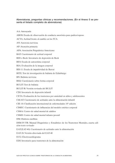 GPC sobre Trastornos de Conducta Alimentaria (TCA)