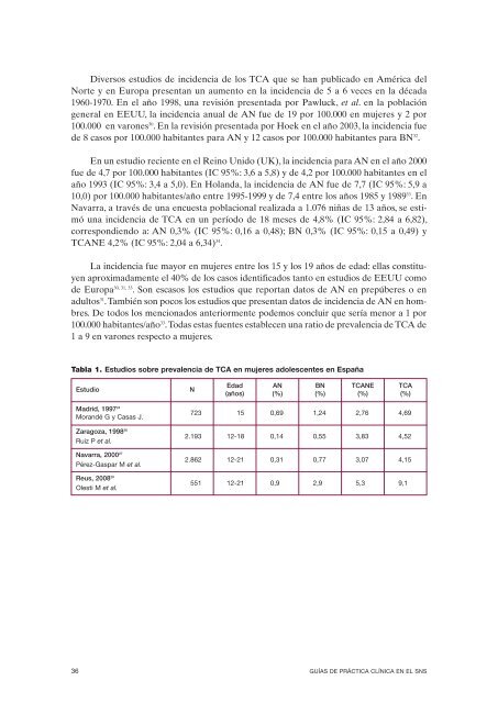 GPC sobre Trastornos de Conducta Alimentaria (TCA)