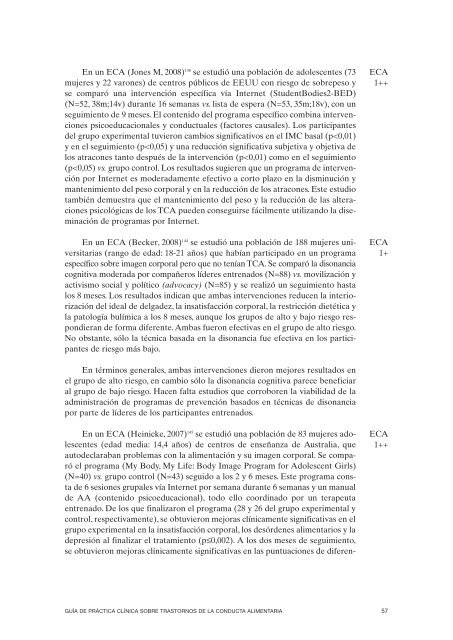 GPC sobre Trastornos de Conducta Alimentaria (TCA)