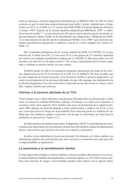 GPC sobre Trastornos de Conducta Alimentaria (TCA)