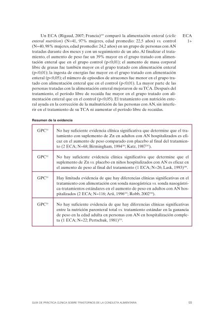 GPC sobre Trastornos de Conducta Alimentaria (TCA)