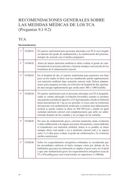 GPC sobre Trastornos de Conducta Alimentaria (TCA)