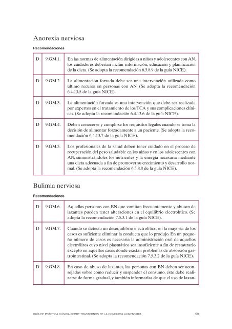 GPC sobre Trastornos de Conducta Alimentaria (TCA)