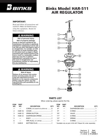 binks model 85 237 air pressure regulator