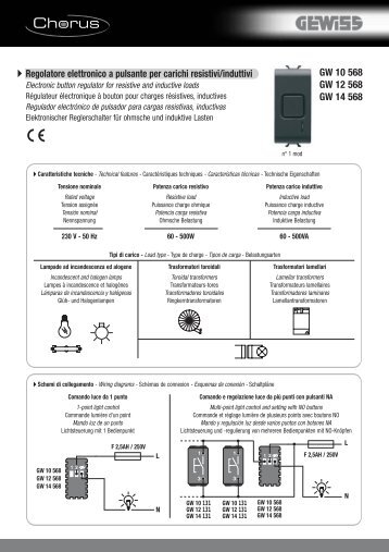 GW 10 568 GW 12 568 GW 14 568 Regolatore elettronico a ...