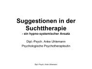 Suggestionen in der Suchttherapie - ein hypno ... - Institut Systeme