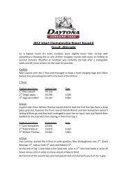 2012 Inkart Championship Report Round 8 Circuit: Alternate - Daytona