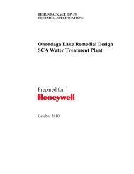 Onondaga Lake Remedial Design SCA Water Treatment Plant ...