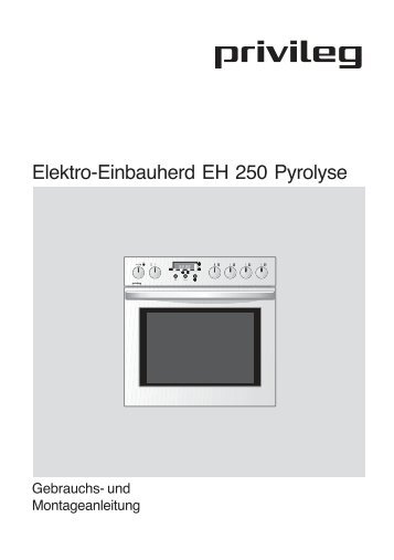 Elektro-Einbauherd EH 250 Pyrolyse