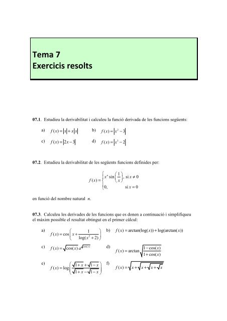 Tema 7 Exercicis resolts