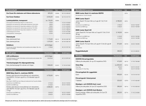 TillbehÃƒÂ¶r (PDF) - Bmw