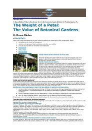 The Weight of a Petal: The Value of Botanical Gardens