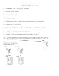 Final Exam Study Guide, all questions - Hays High School