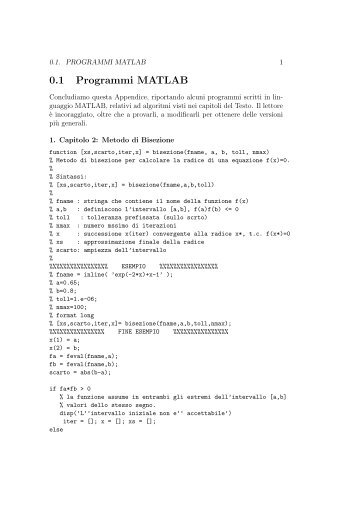 0.1 Programmi MATLAB