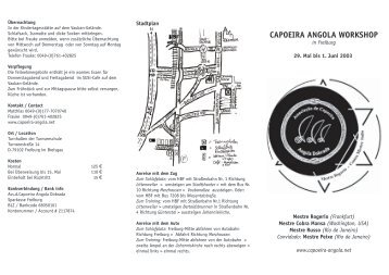 Workshopflyer - Capoeira Angola Dobrada