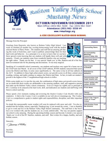 Oct-Nov-Dec Newsltr 11 - Ralston Valley High School