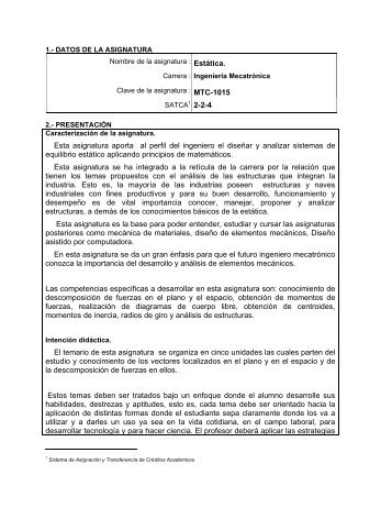 FA IMCT-2010-229 Estatica.pdf - Instituto TecnolÃ³gico de Matamoros