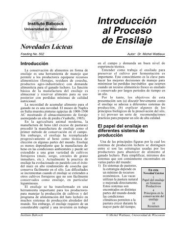 IntroducciÃƒÂ³n al Proceso de Ensilaje - Babcock Institute - University of ...