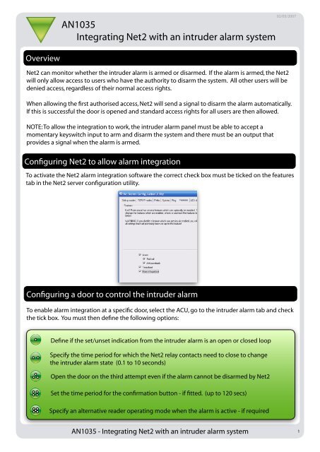 Integrating Net2 with an intruder alarm system - IP Way