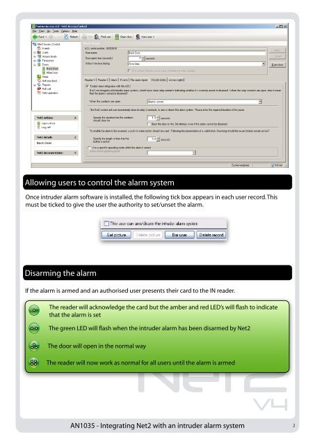 Integrating Net2 with an intruder alarm system - IP Way