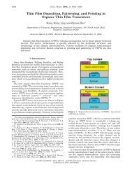 Thin Film Deposition, Patterning, and Printing in Organic Thin Film ...