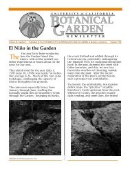 Summer newsletter - University of California Botanical Garden