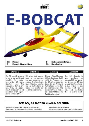 BMI NV/SA B-2550 Kontich BELGIUM - BMI-models