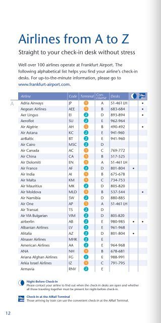 Airport Guide - Frankfurt Airport