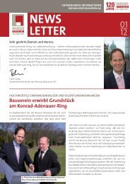 Newsletter Ausgabe 01/2012 (PDF) - Neusser Bauverein AG