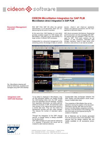 CIDEON MicroStation Integration for SAP PLM - CIDEON AG