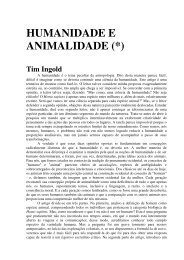 HUMANIDADE E ANIMALIDADE (*) - Biolinguagem