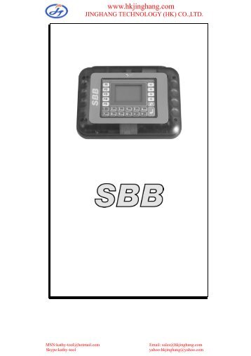 SBB key programmer user manual.pdf - Jinghang Technology (HK ...